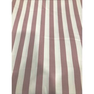 Richloom Fabric Original Screen Print Drapery Rose/Off White Striped Cotton 8Yds